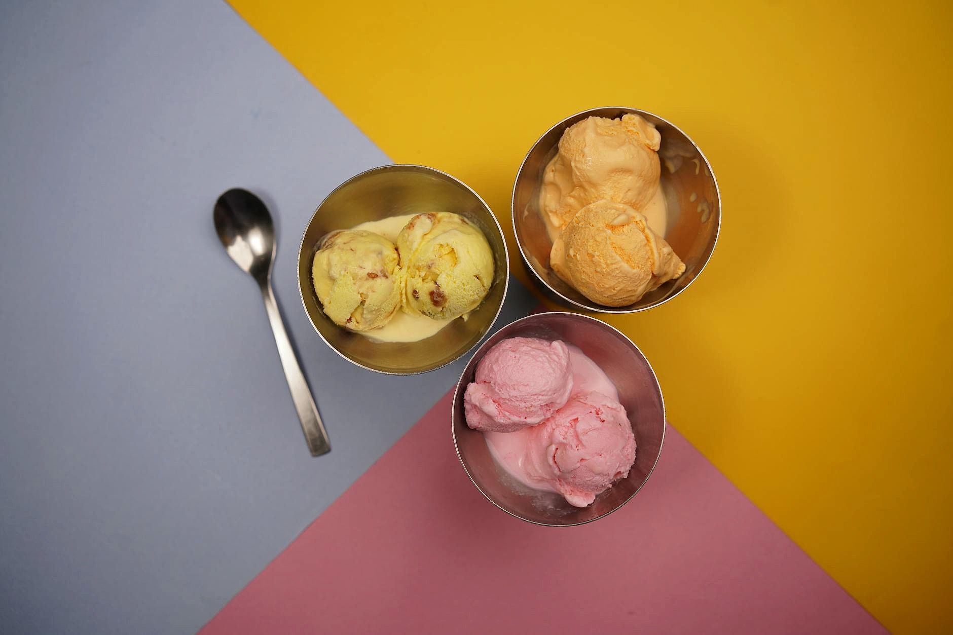 Ice cream flavours displayed in a Sligo shop