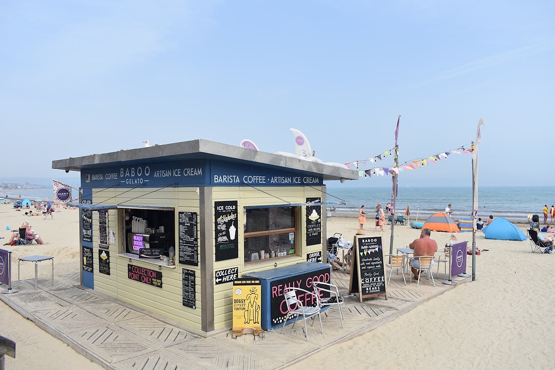Mobile ice cream catering cart at an event